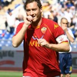 5.4.2009 ROMA-BOLOGNAFOTO LUCIANO ROSSITOTTI ESULTA AL 1° GOL