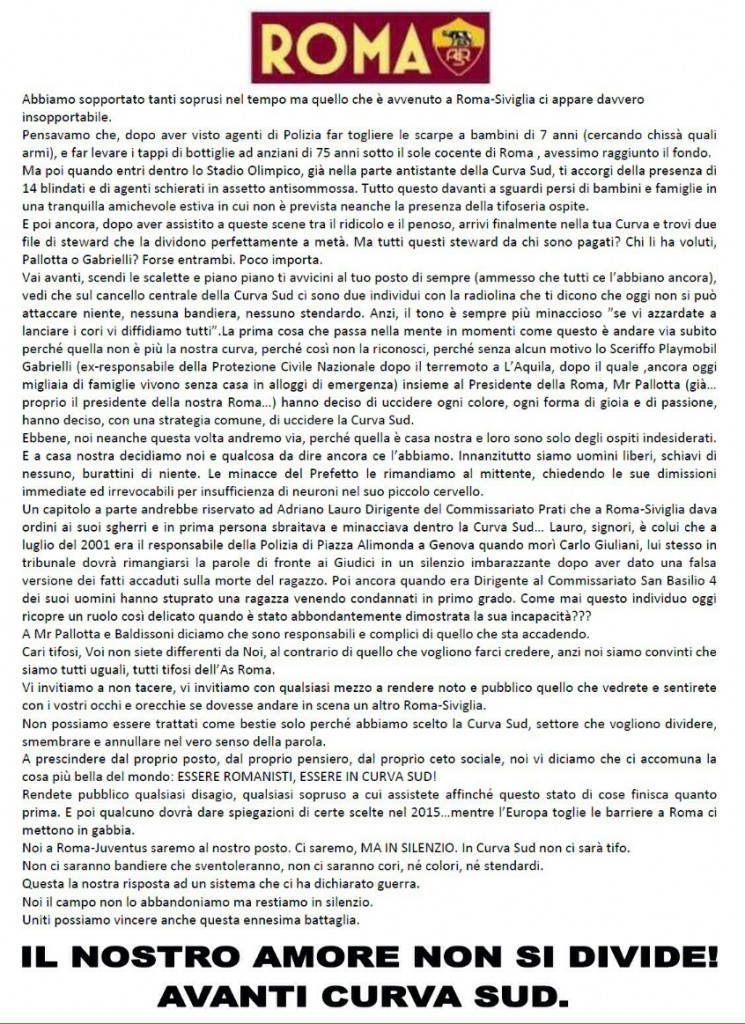 comunicato surva sud