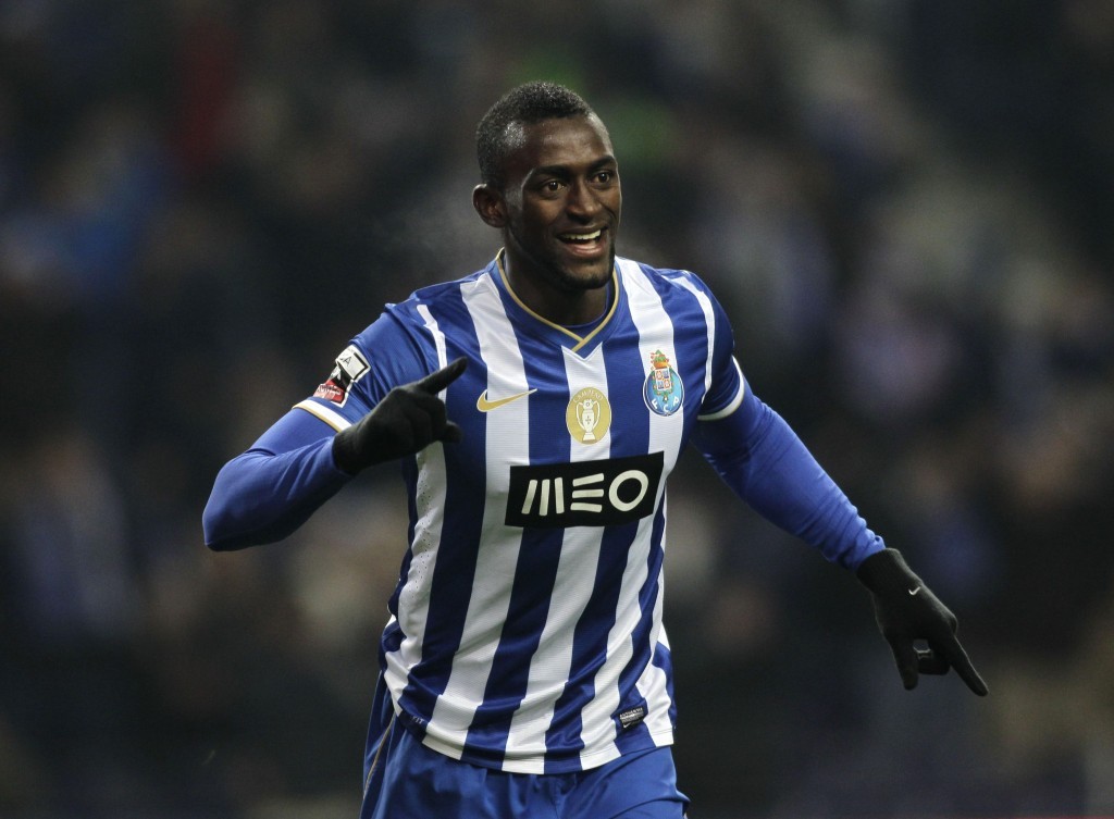 Porto's Jackson celebrates his goal against Olhanense during their Portuguese Premier League soccer match at Dragao stadium in Porto