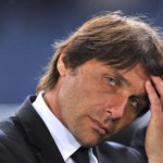 Juventus' coach Antonio Conte reacts aft