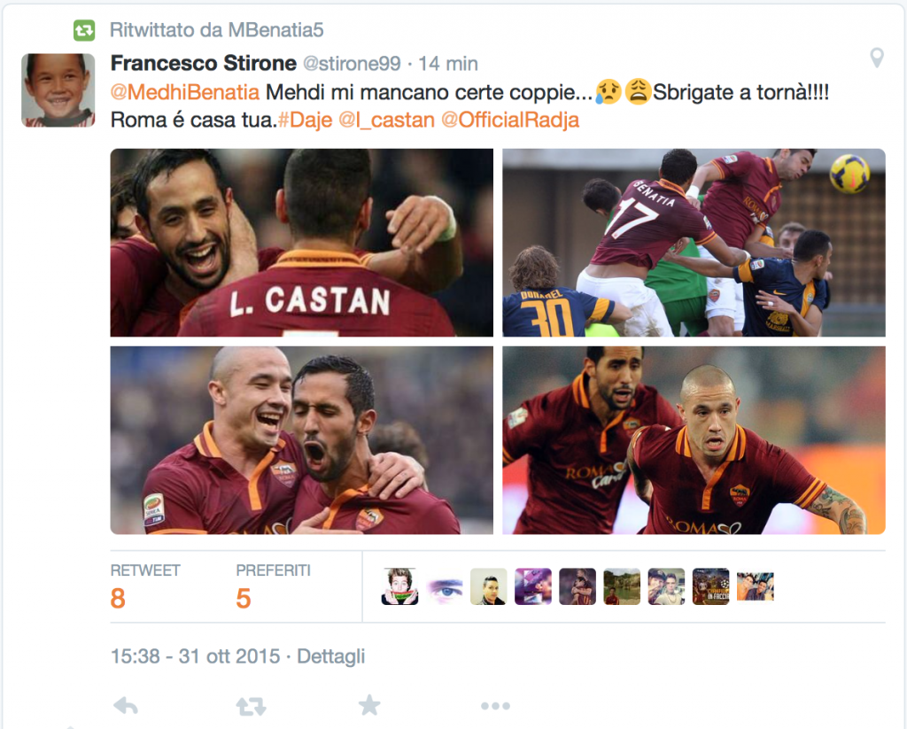 Retweet Benatia