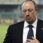 Napoli coach Rafael BenÌtez leaves the pitch at the end of the 2-0 Serie A defeat at Verona