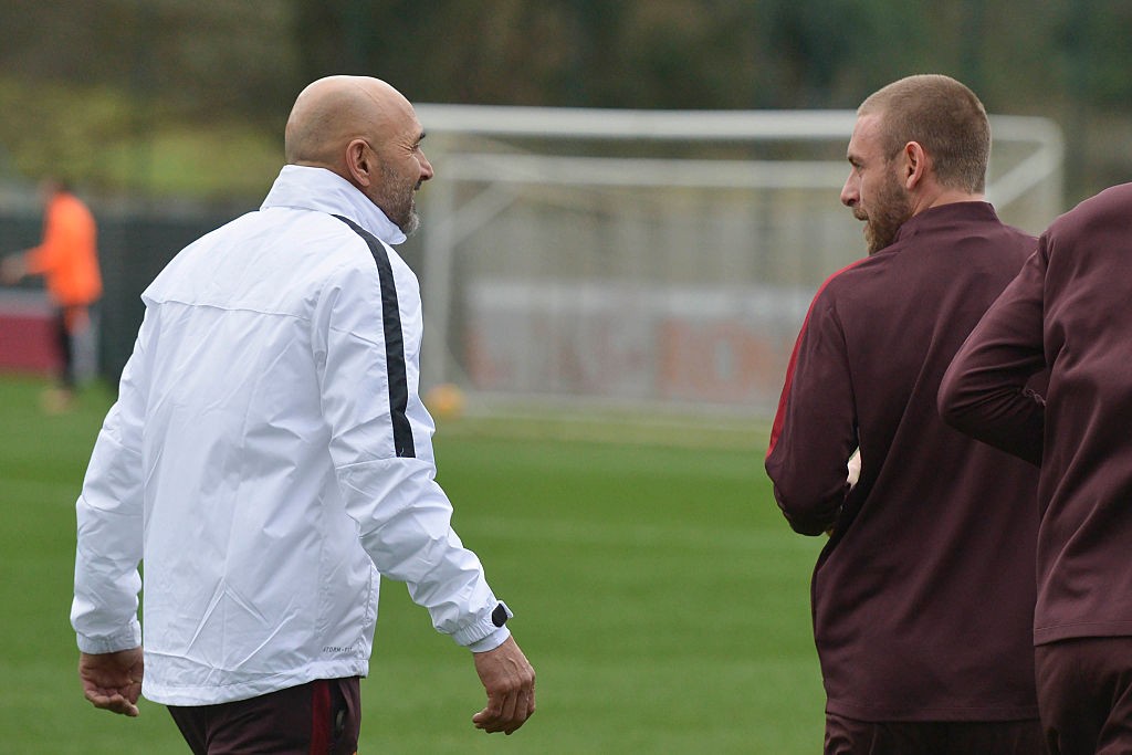 Luciano Spalletti Leads His First Training Session As New As Roma Coach