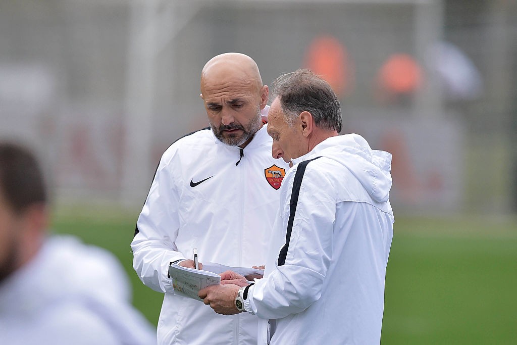 Luciano Spalletti Leads His First Training Session As New As Roma Coach