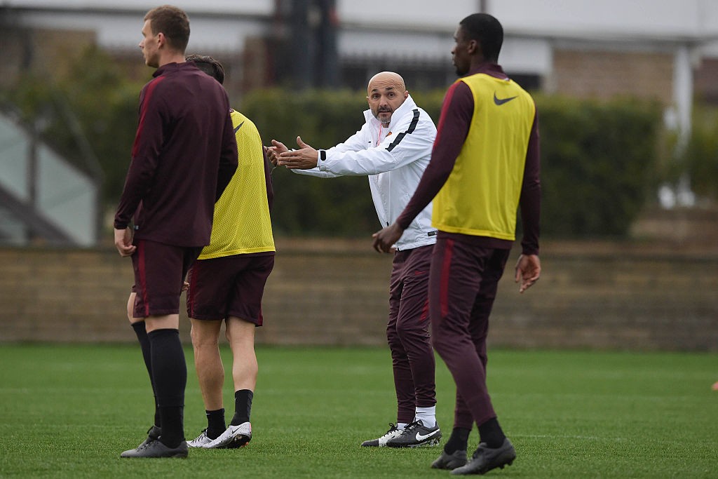 Luciano Spalletti Leads His First Training Session As New As Roma Coach