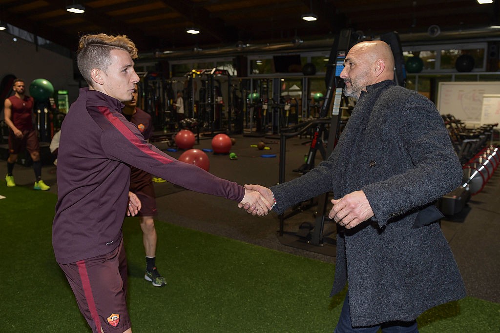 Luciano Spalletti Leads His First Training Session As New As Roma Coach