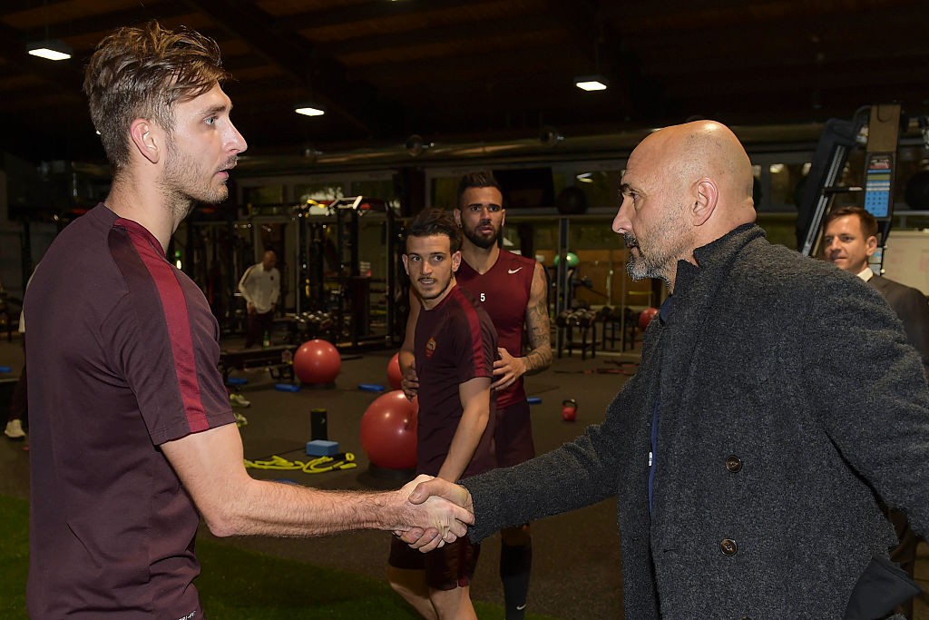 Luciano Spalletti Leads His First Training Session As New As Roma Coach