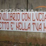 striscione spalletti trigoria 16 gennaio 2016