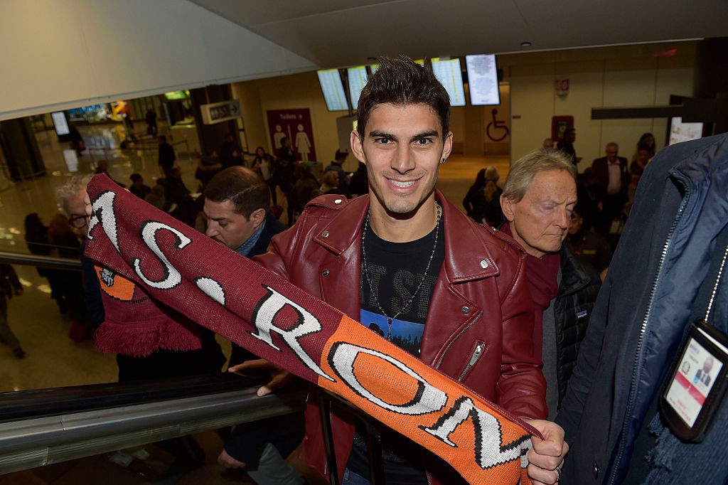 AS Roma New Signing Diego Perotti Arrives At Fiumicino Airport