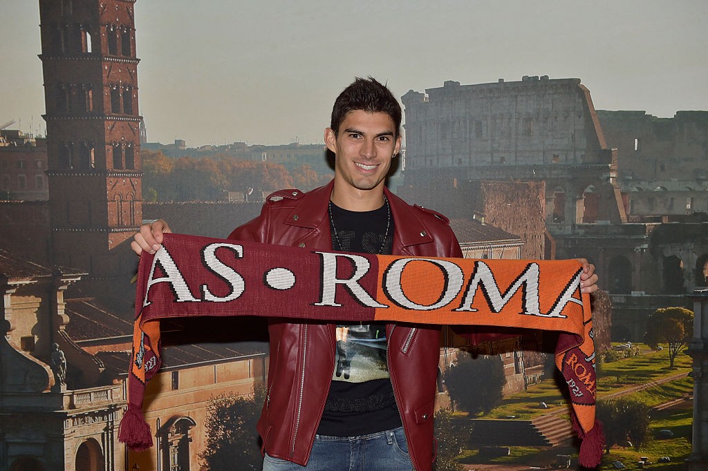 AS Roma New Signing Diego Perotti Arrives At Fiumicino Airport