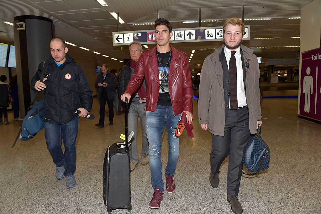 AS Roma New Signing Diego Perotti Arrives At Fiumicino Airport