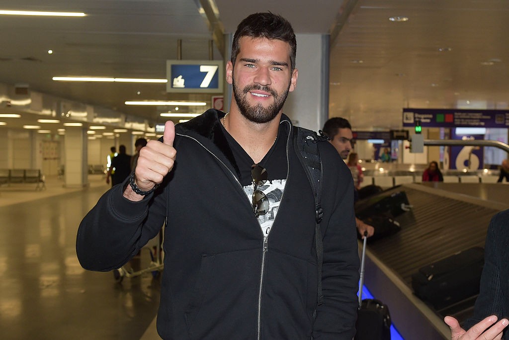 New AS Roma Signing Alisson Arrives At Fiumicino Airport