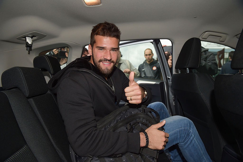 New AS Roma Signing Alisson Arrives At Fiumicino Airport
