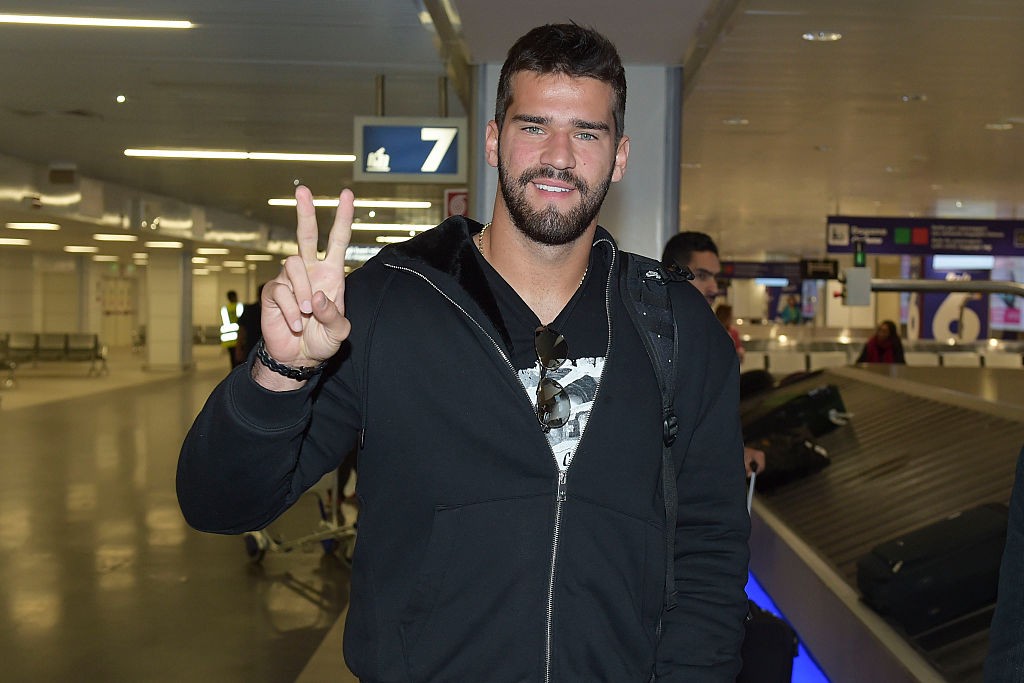 New AS Roma Signing Alisson Arrives At Fiumicino Airport