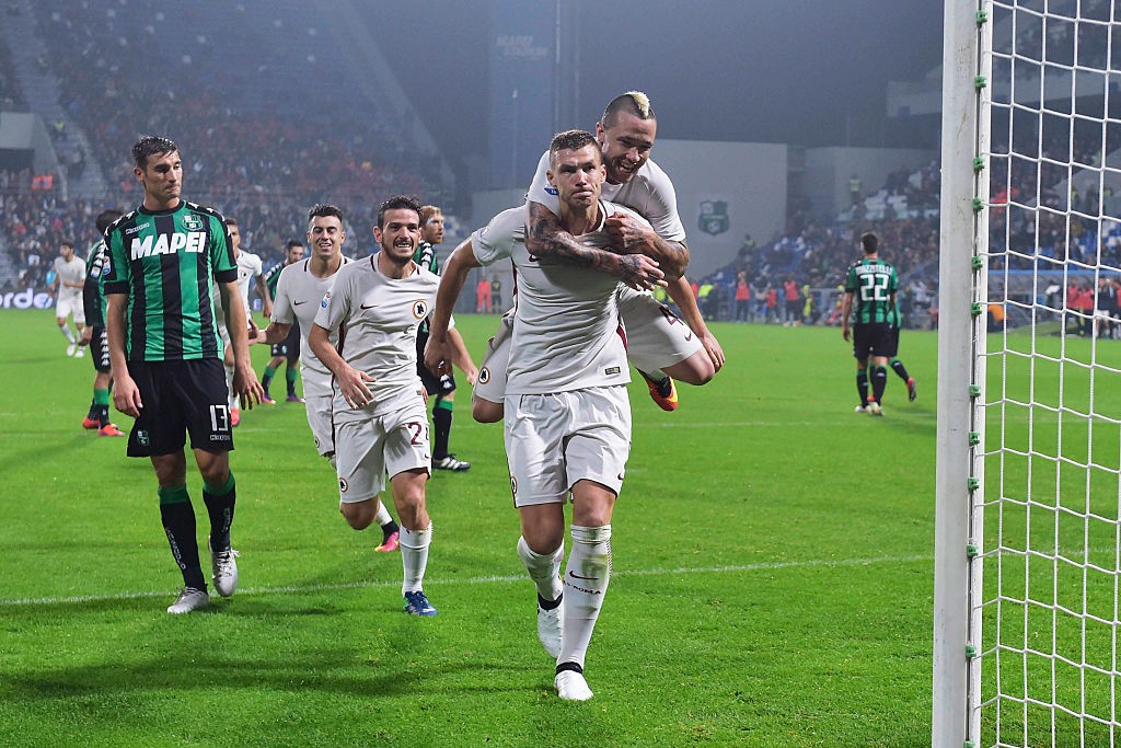 Sassuolo_Roma_dzeko_Nainggolan