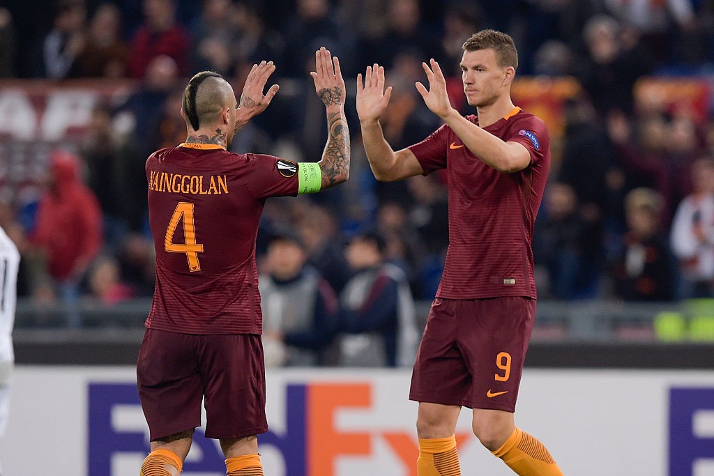 Roma_ViktoriaPlzen_nainggolan_Dzeko