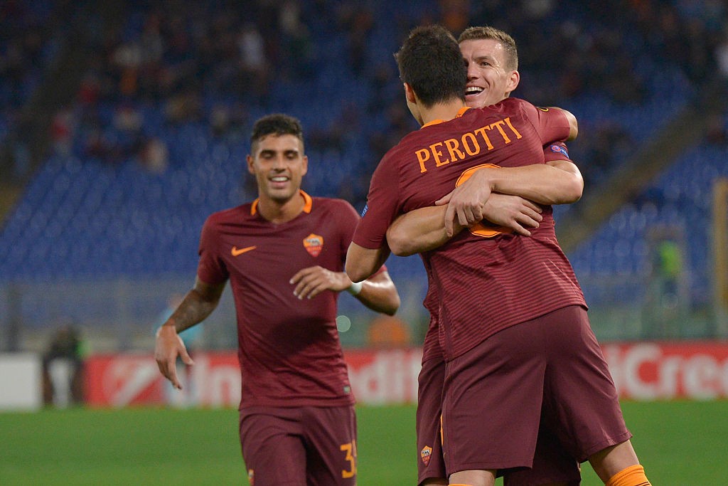 Roma_ViktoriaPlzen_perotti_Dzeko_Palmieri