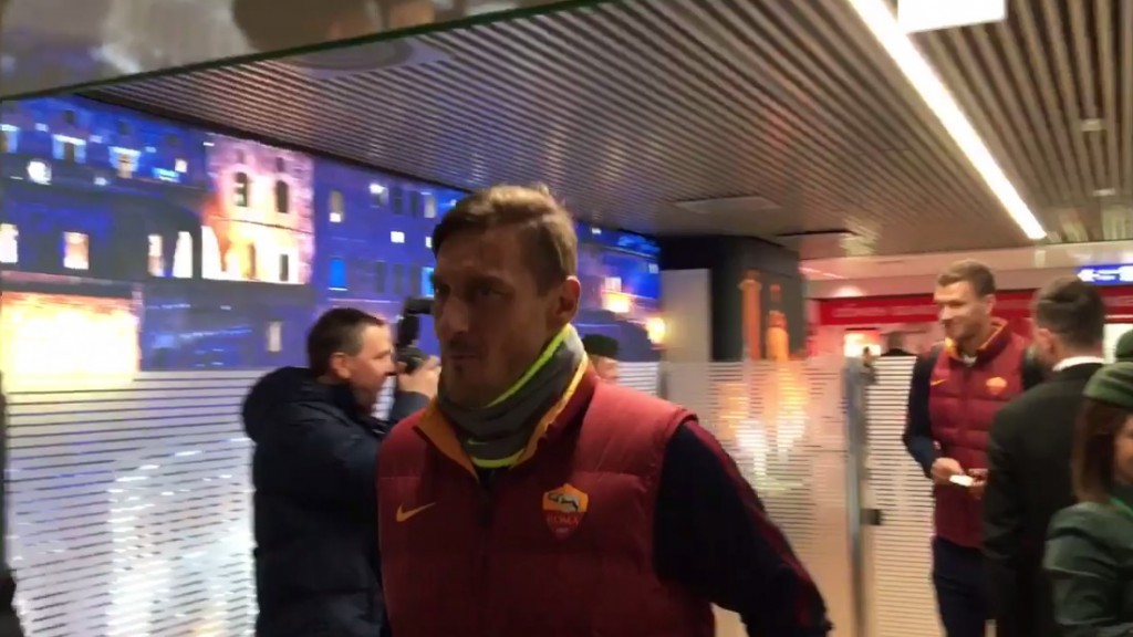 totti partenza fiumicino