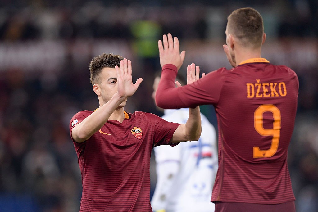 Roma_Sampdoria_Coppa_Italia_dzeko_ElShaarawy