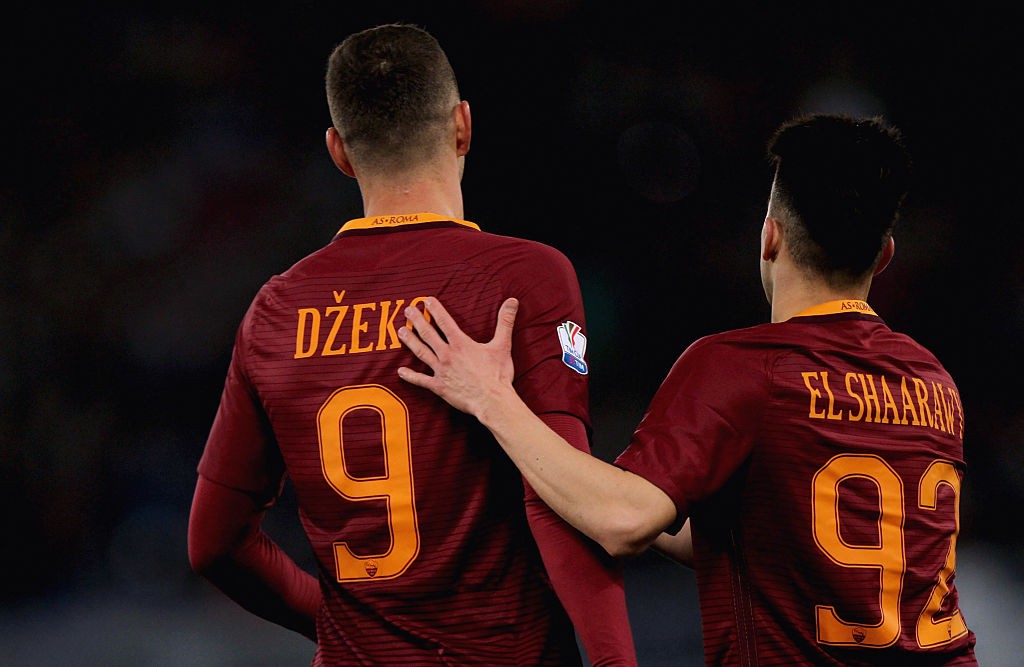 Roma_Sampdoria_Coppa_Italia_dzeko_ElShaarawy
