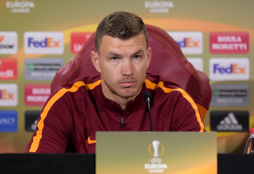 conferenza_roma_lione_Spalletti_Dzeko
