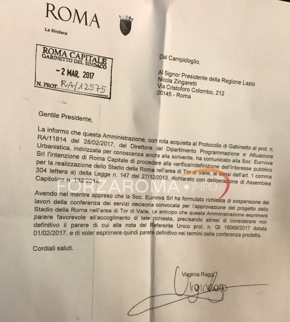 lettera raggi