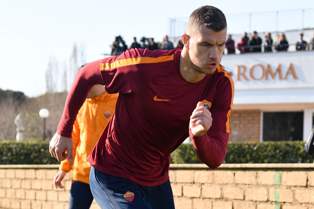 Roma_Lione_Rifinitura_Trigoria_Dzeko_02