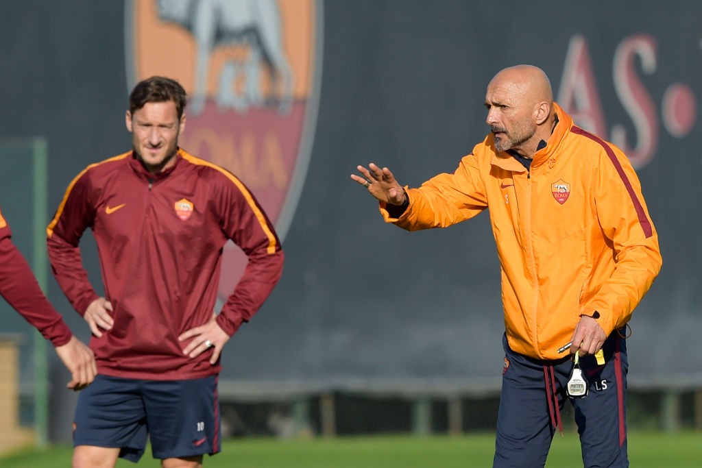 Roma_Lione_Rifinitura_Trigoria_Totti_Spalletti