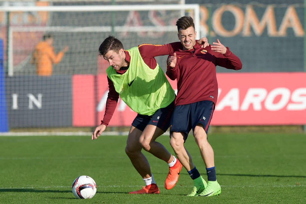 Roma_Lione_Rifinitura_Trigoria_Strootman_El_Shaarawy