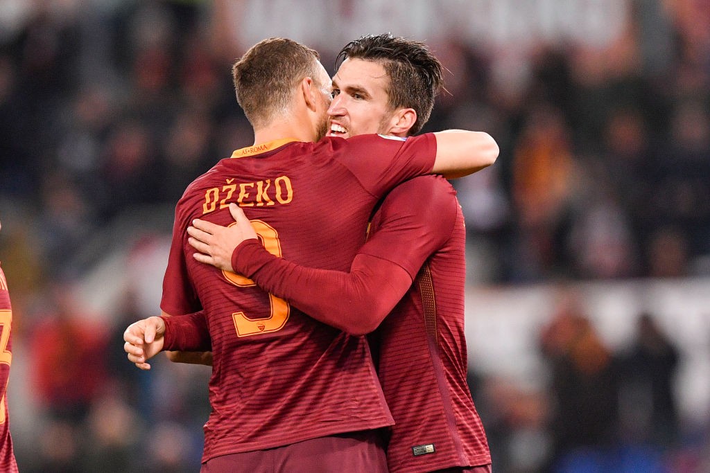 Roma_Sassuolo_dzeko_Strootman