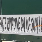 striscione roma trigoria derby