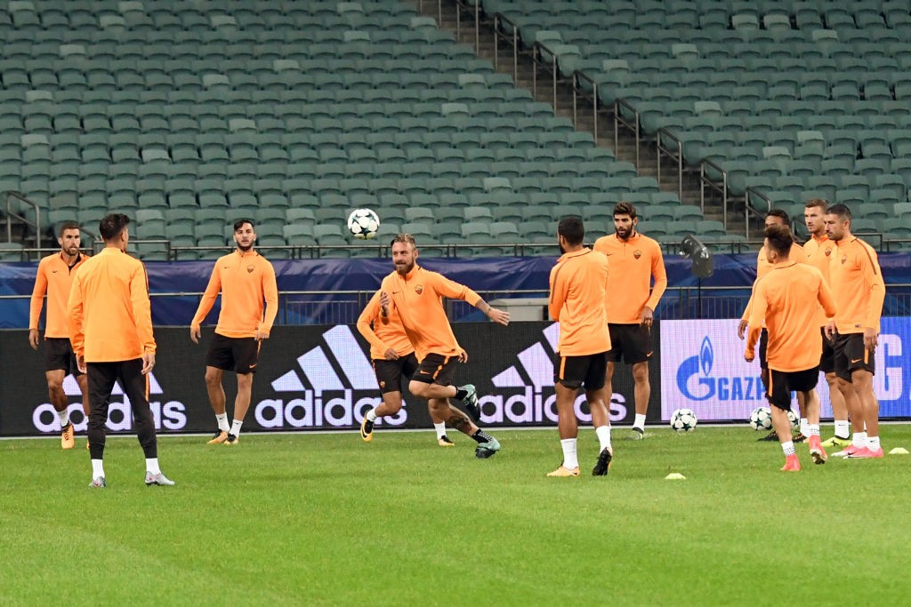 Baku_Qarabag_allenamento_Roma