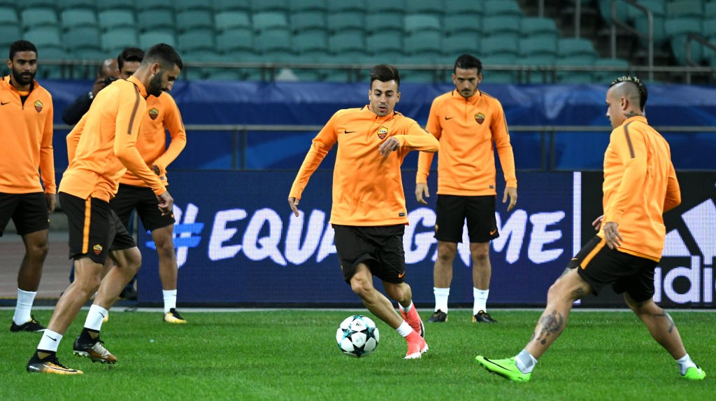 Baku_Qarabag_allenamento_Roma
