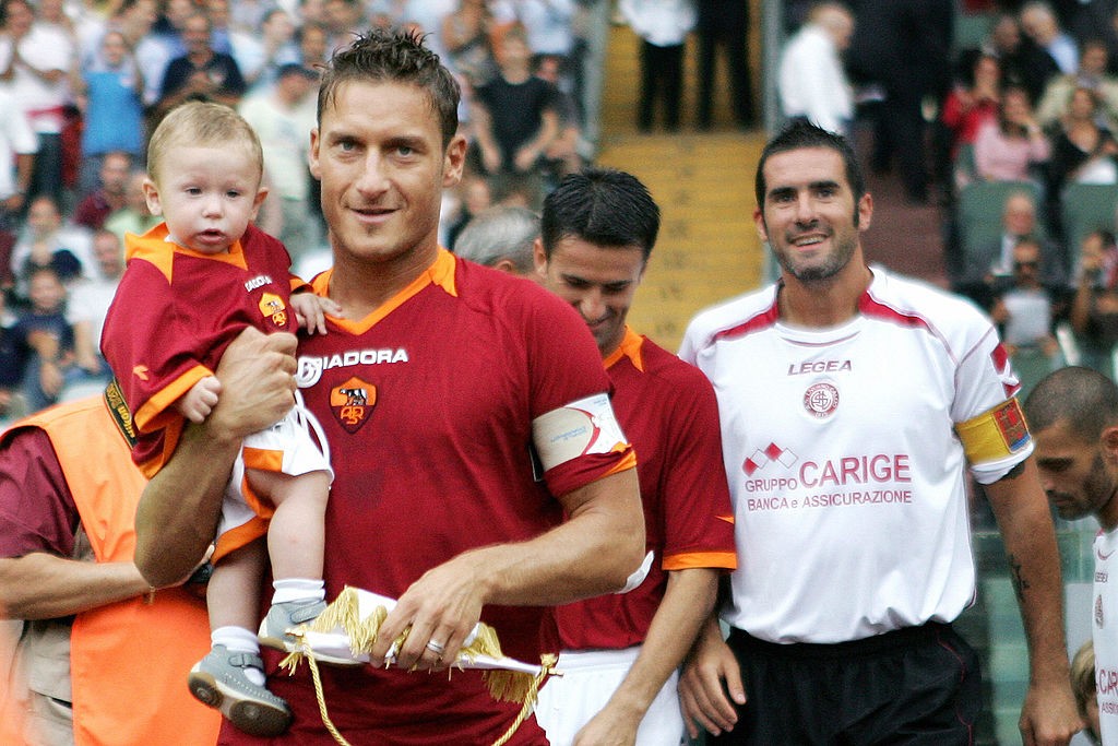 AS Roma's captain Francesco Totti carrie