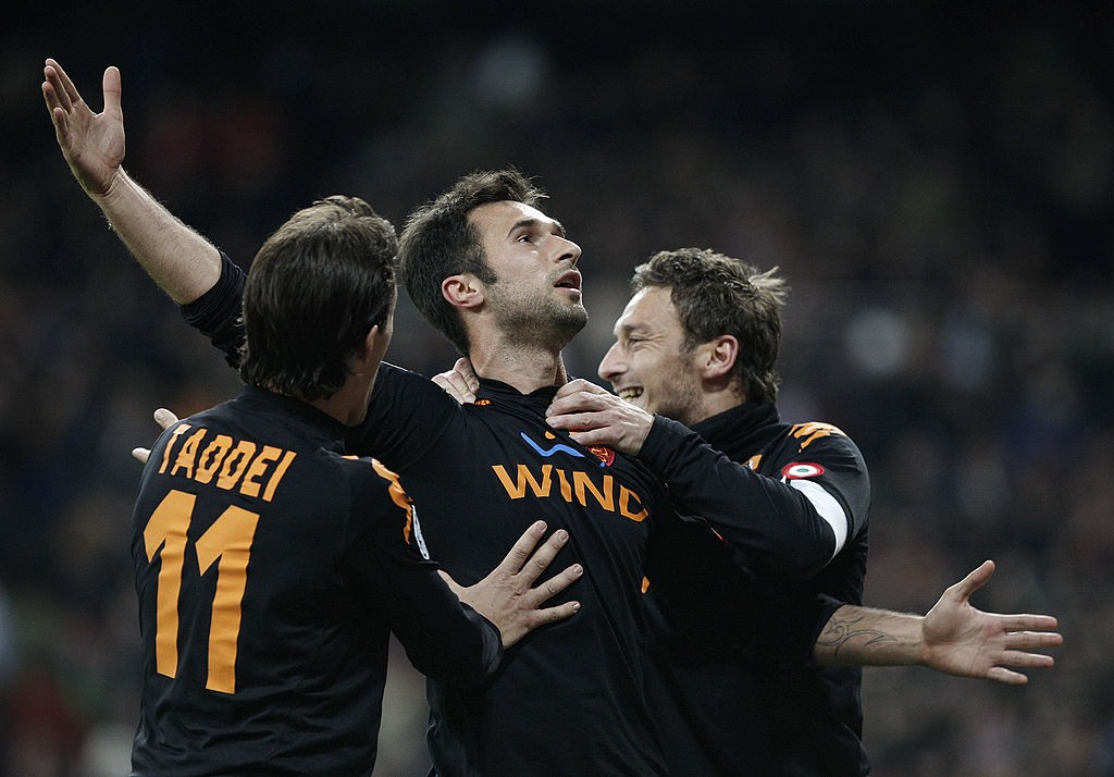 Real Madrid Roma 2008 Vucinic Totti