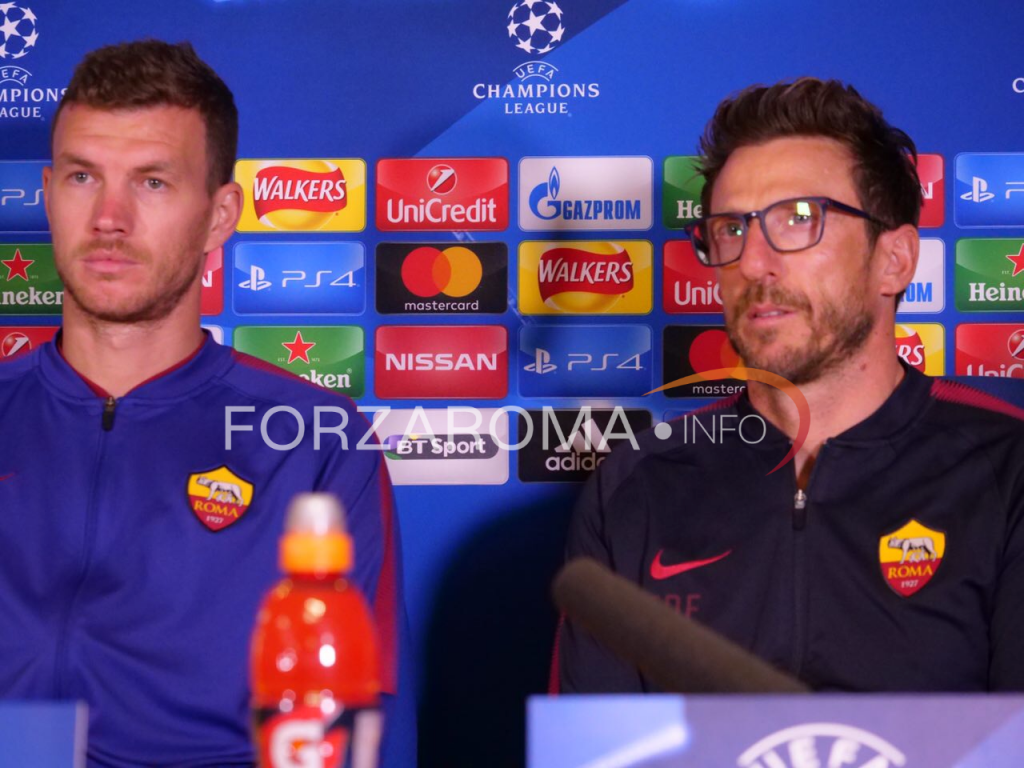 Chelsea_Roma_Conferenza_Dzeko_DiFrancesco