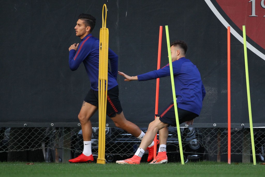 trigoria_allenamento19  PELLEGRINI  EL SHAARAWY