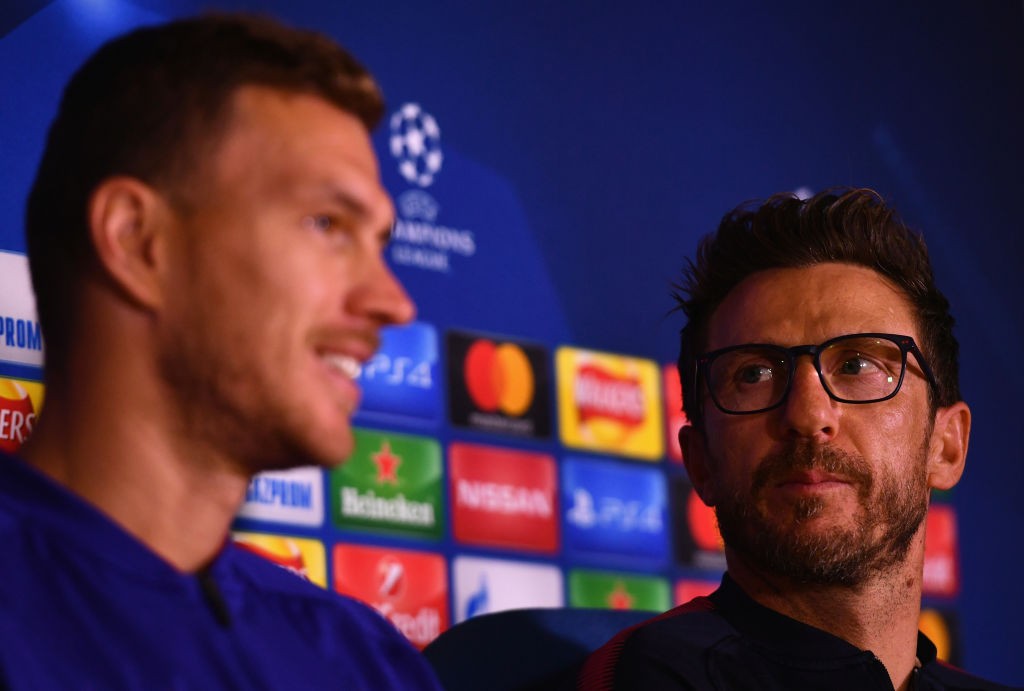 Chelsea_Roma_Conferenza_Dzeko_DiFrancesco_