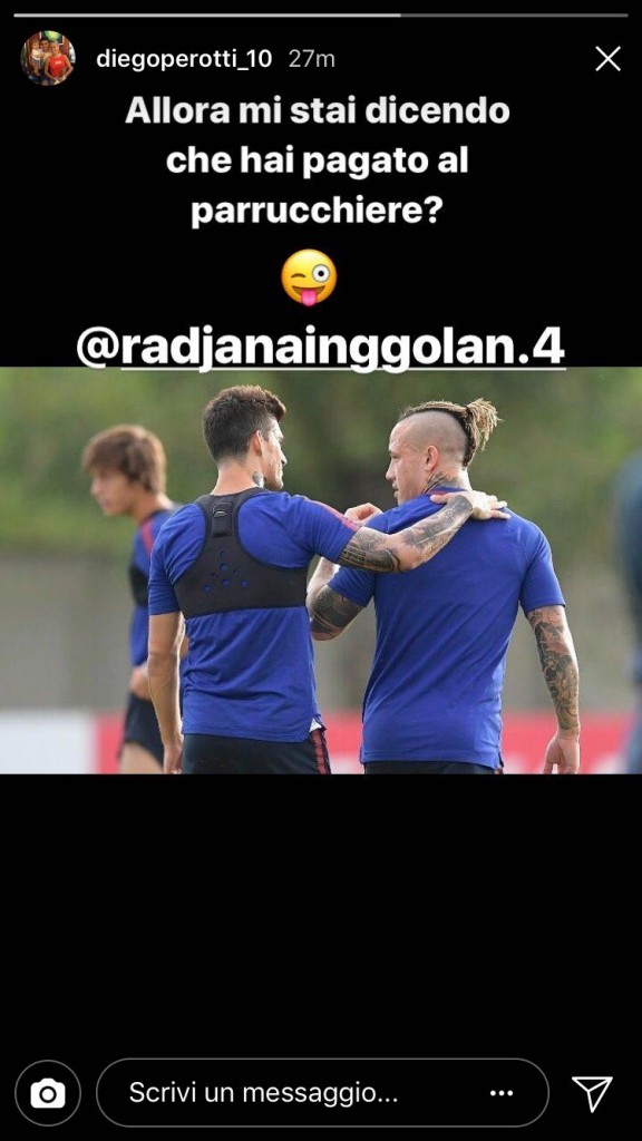 perotti instagram nainggolan capelli