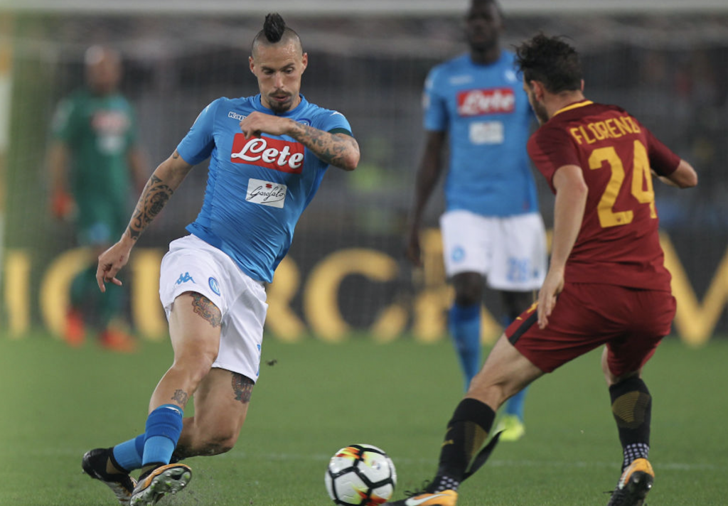 Roma-Napoli Hamsik Florenzi