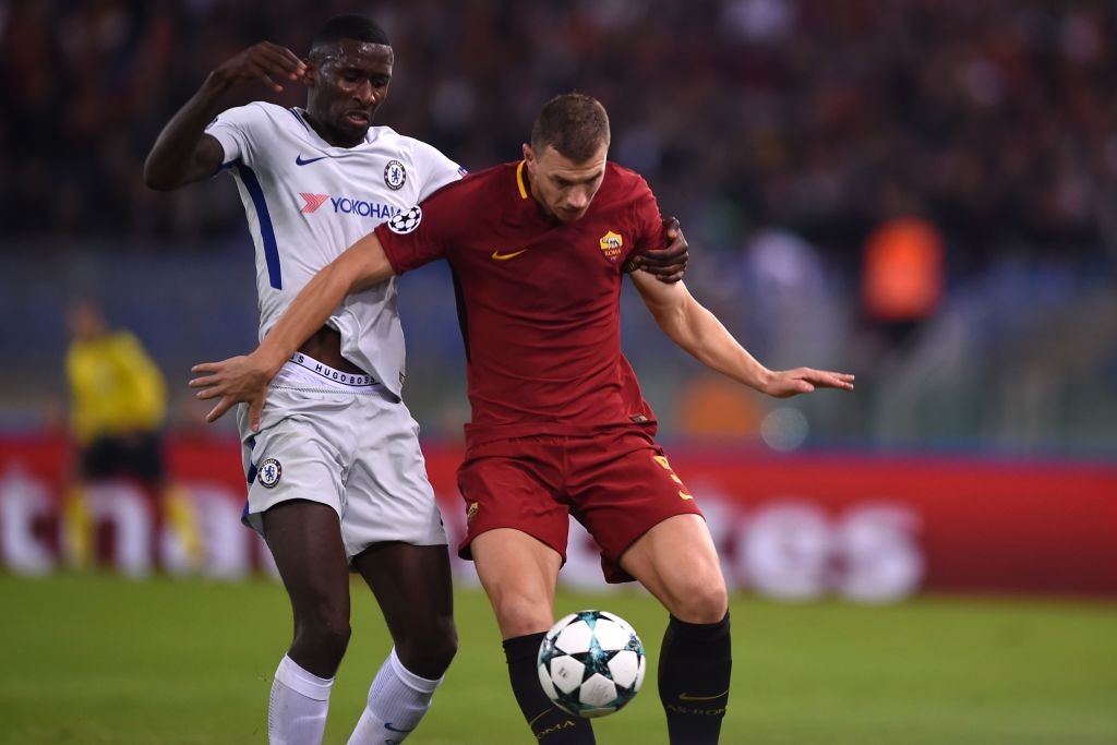 Roma_Chelsea_dzeko_ruediger