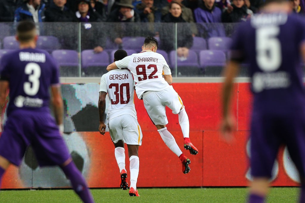 Fiorentina-Roma Gerson El Shaarawy