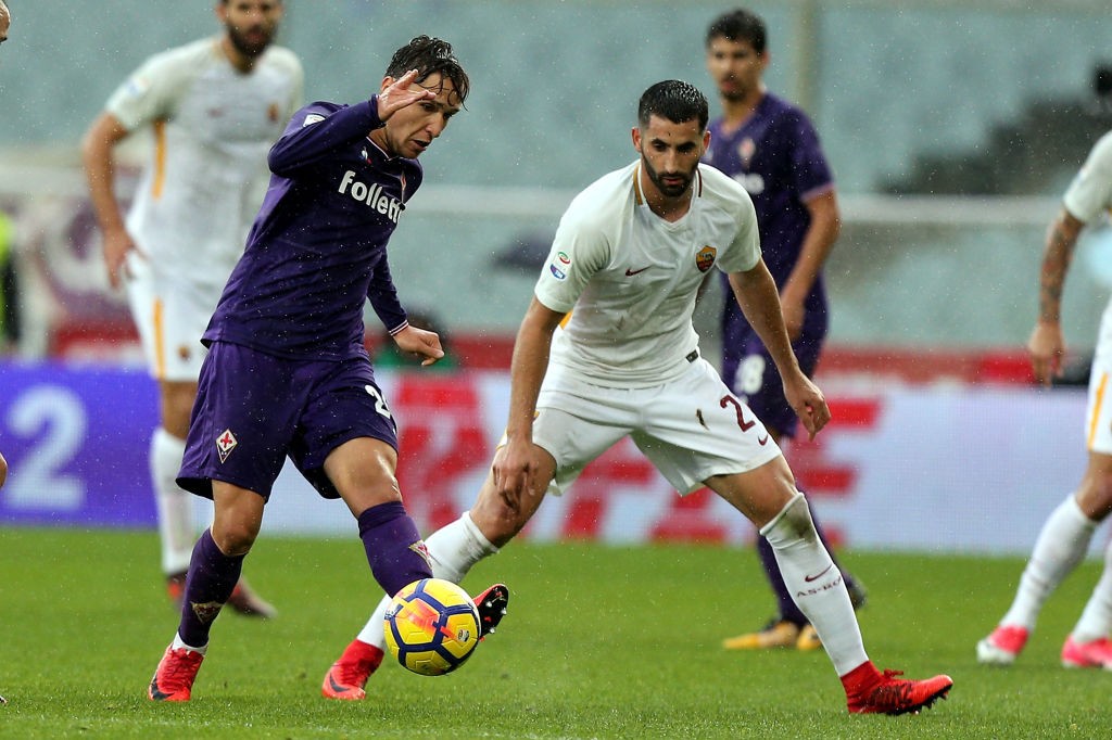 Fiorentina-Roma Gonalons Chiesa
