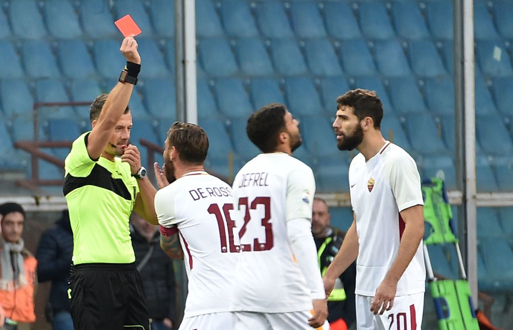 Genoa-Roma De Rossi Espulsione