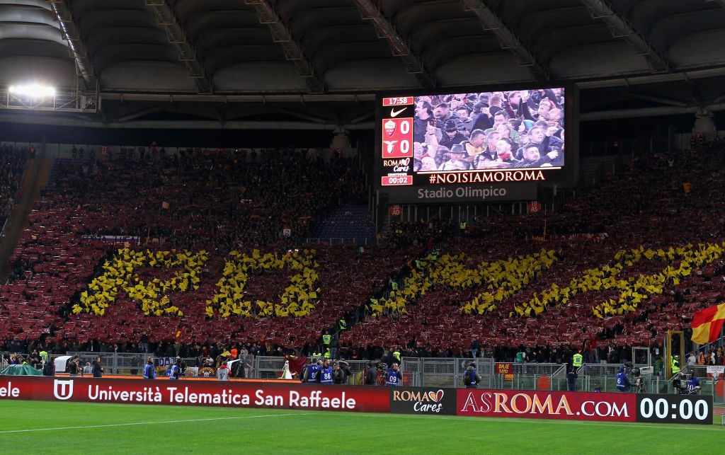 Roma-Lazio Coreografia sud