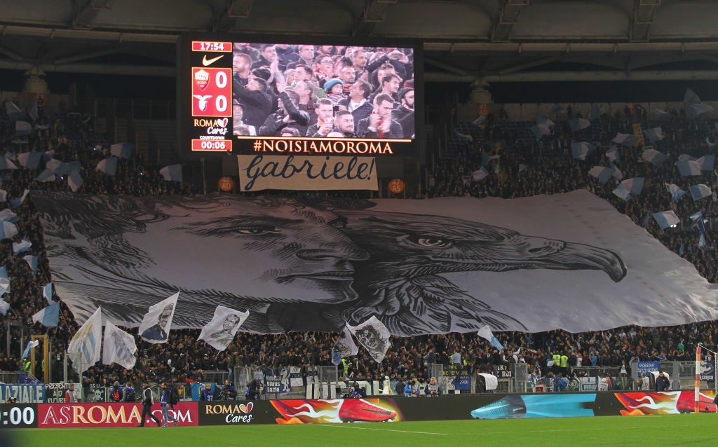 Roma-Lazio coreografia Sandri