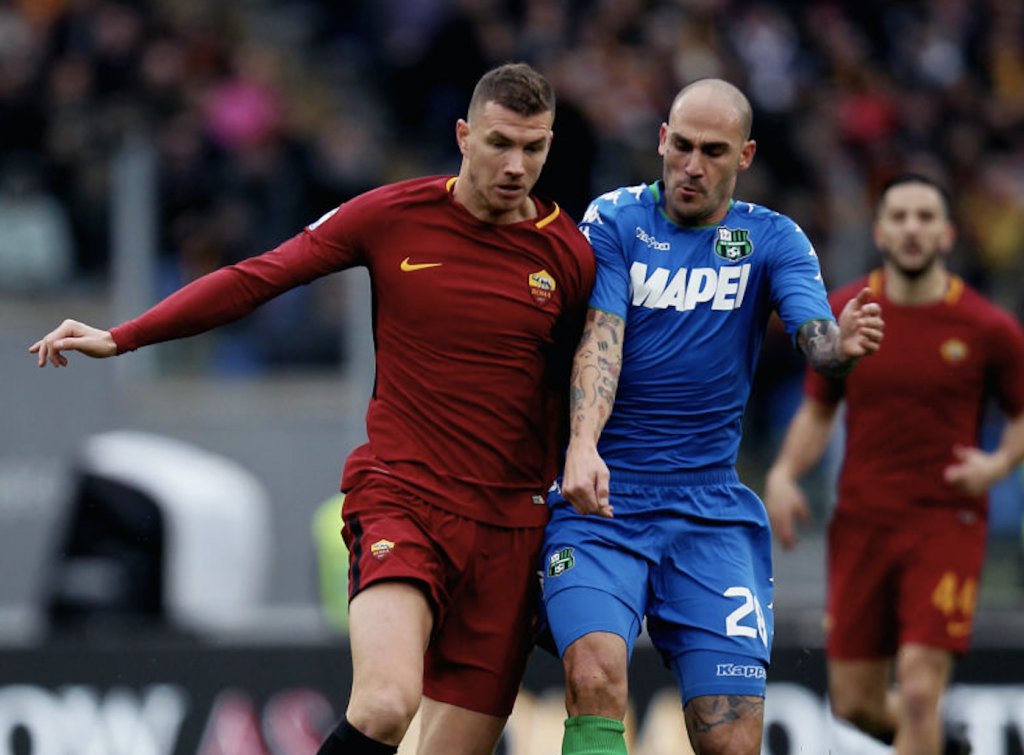Roma-Sassuolo Dzeko Cannavaro