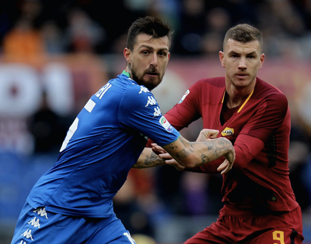 Roma-Sassuolo Dzeko Acerbi