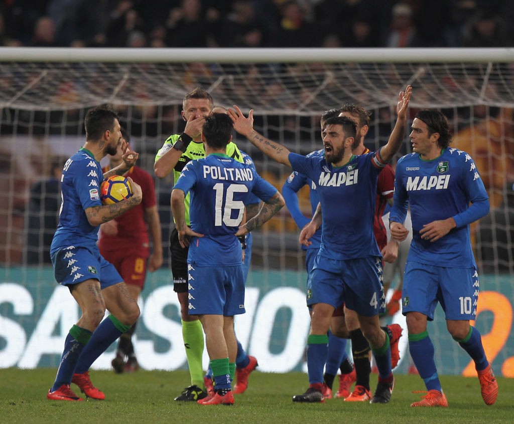 Roma-Sassuolo Gol annullato