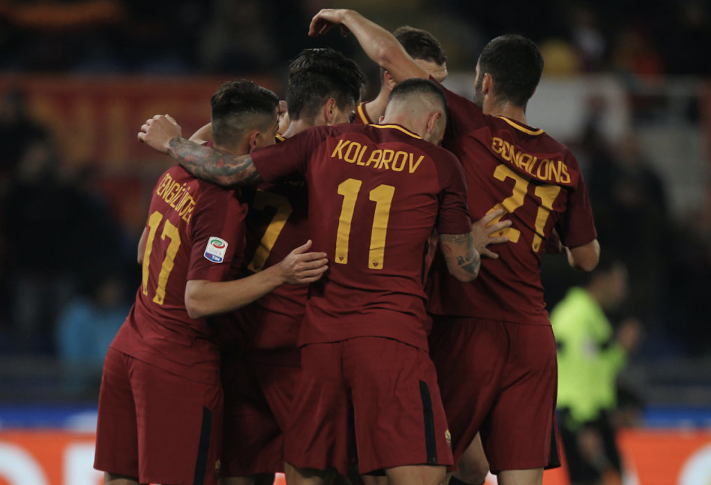 Roma-Spal  Esultanza Kolarov Gonalons